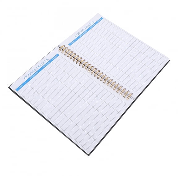 CCOCC Portable Budget Book for Writing in Black Paper Practical and Useful Cash Recording Notepad 8.5 x 11 inches