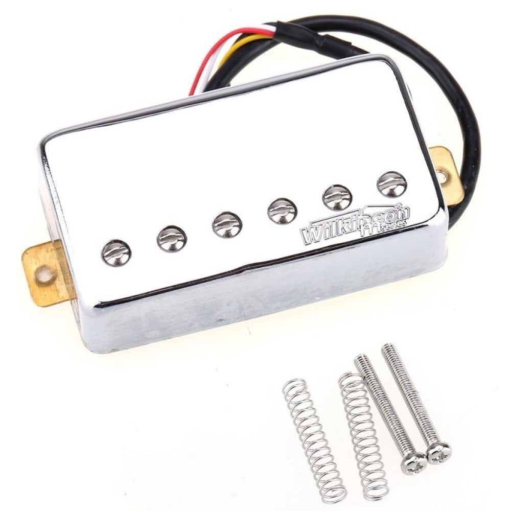Wilkinson Classic Tone Ceramic PAF Style Humbucker Pickups for Les Paul Style Electric Guitar Chrome Chrome Full Set