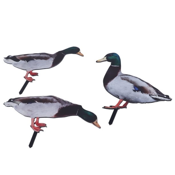 3 Piezas De Inserciones De Patos Acrílicos, Inserciones Decorativas De Jardín Con Efecto 3D, Inserciones De Suelo De Pato Simuladas, Estacas De Adorno Para Exteriores Para Patio,