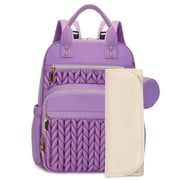 Diaper Bag Backpack for Moms & Dads Large Capacity Baby Travel Bag with Changing Pad, Stroller Straps, Insulated Bottle Pockets Unisex Nylon Diaper Organizer