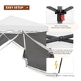 thumbnail image 7 of INTER HUT 10x10 Pop up Canopy Tent with Mesh Netting, Slant Leg Instant Screened House Gazebo, White, 7 of 7