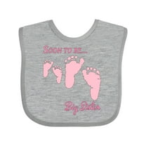 Inktastic Soon to Be Big Sister Girls Baby Bib