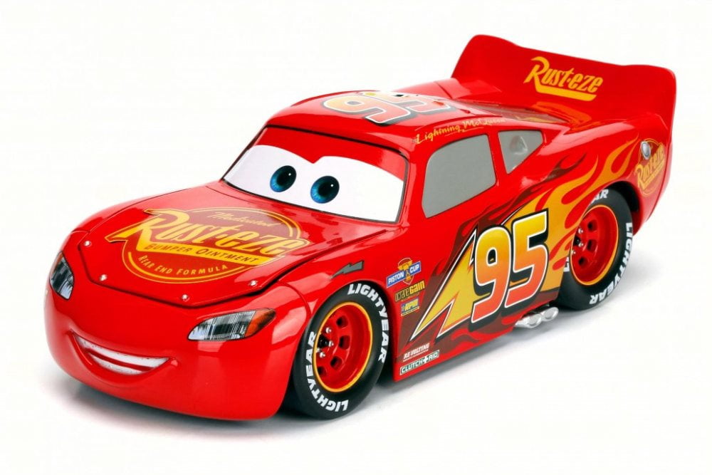 Disney Pixar CARS 3Lightning McQueen, Red w/ Flames Jada 98365 1/24 Scale Diecast Model Toy
