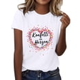thumbnail image 3 of Luwomo Short Sleeve T Shirts Women Carnival Print Round Neck Festive Tops, 3 of 7