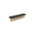 thumbnail image 5 of Meridian Furniture Pavilion Brown Boucle Fabric Bench, 5 of 7