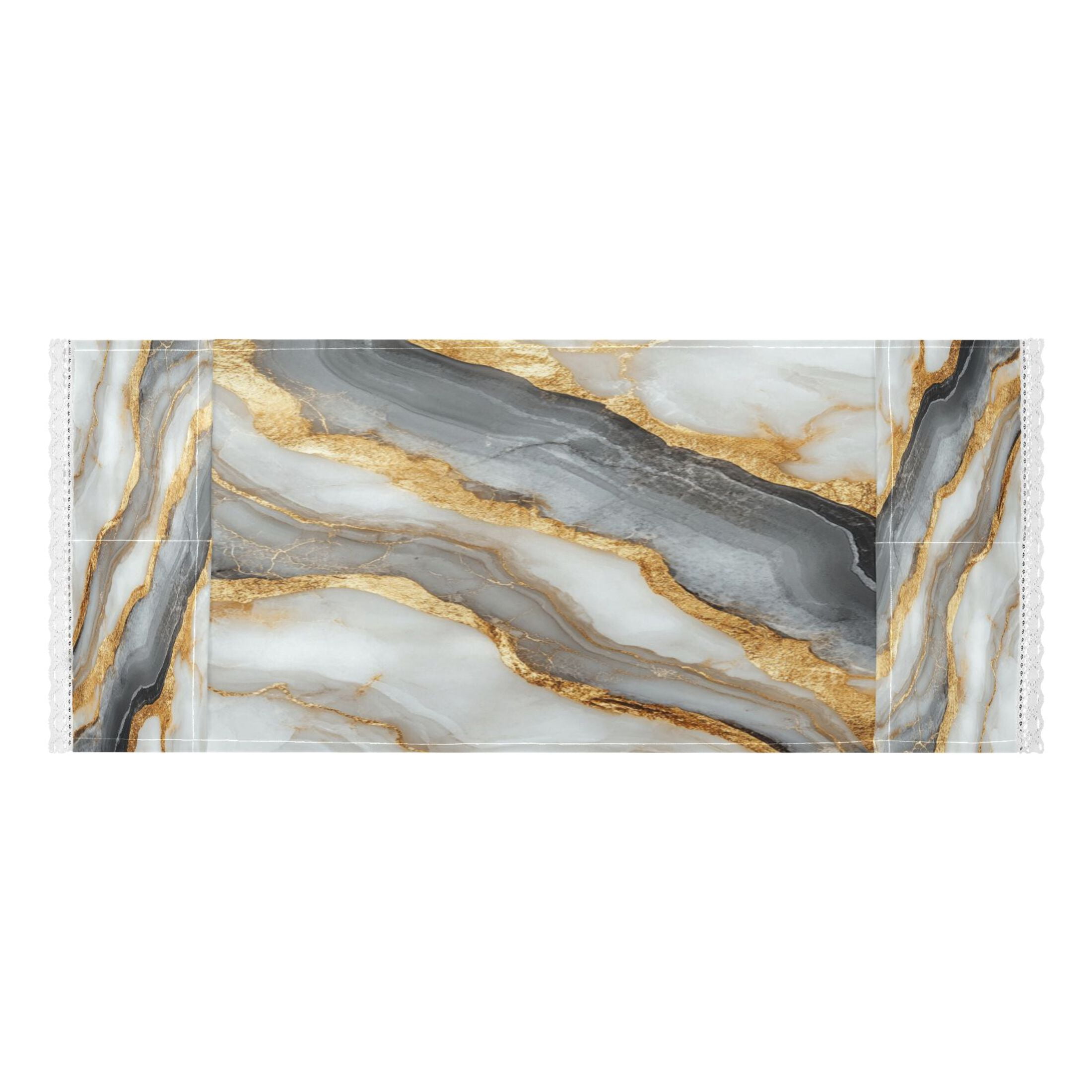 WOBOGO Black Gold Marble Pattern Washing Machine Cloth Dryer Refrigerator Top Cover Protective Non-Slip Mat For Kitchen Laundry
