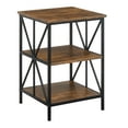 thumbnail image 3 of Convenience Concepts Tucson Starburst End Table with Shelves, Barnwood/Black, 3 of 6