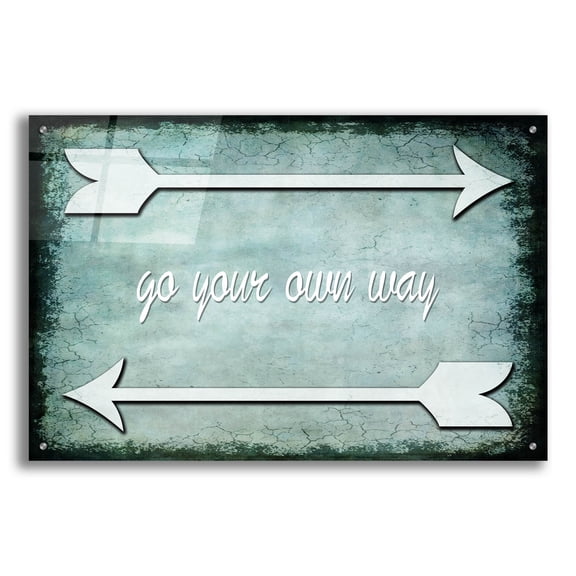 Epic Art 'Choose Path - Go Own Way' by Lightbox Journal, Acrylic Glass Wall Art, 36"x24"