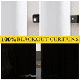 thumbnail image 5 of NICETOWN White Linen 100% Blackout Curtains for Bedroom, Back Tab & Rod Pocket Room Darkening Thermal Insulated Drapes, 42x63 inch, Set of 2, 5 of 9