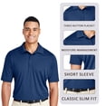 thumbnail image 6 of Team 365 Men's Zone Performance Polo Shirt Three-Button Collared Shirts 100% Polyester Solid Tees (White, 3XL), 6 of 7