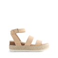 thumbnail image 2 of Sandalia DREAM PAIRS Cuña Espadrille con Tiras Nude Talle 8, 2 of 7