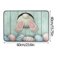 thumbnail image 4 of Qocolhg Happy Easter Eggs Entrance Door Mat, Spring Bunny Ears Low Profile Tradition Decor Welcome Mat, Non-Slip Carpet Rugs Floor Mat Decorative for Home/Bathroom/Kitchen/Indoor, 16x24 inch, 4 of 8
