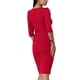 thumbnail image 3 of INSPIRE CHIC Vestido Lápiz Vintage para Mujeres con Cuello Cuadrado y Mangas Abullonadas, Vestido con Cinturón XL Rojo, 3 of 6