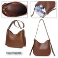 thumbnail image 5 of Adibosy Shoulder Bags for Women Fashion Crossbody Bag Cute Hobo Tote Handbag Purse with Zipper Closure Brown, 5 of 6