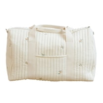 Baby Diaper Bag Embroidered Mom Bag Storage Bag Luggage Travel Tote Bag Decor Bag (olive)