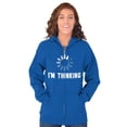 thumbnail image 3 of Thinking Loading Computer Nerd Geek Zip Up Hoodie Men's Women's Brisco Brands L, 3 of 6