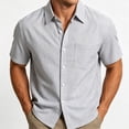 thumbnail image 5 of Qiyinn Men's Hawaiian Shirt Short Sleeve Button Down Shirts Casual Tropical Striped Pattern Summer Beach Vacation Polo Shirts, 5 of 5