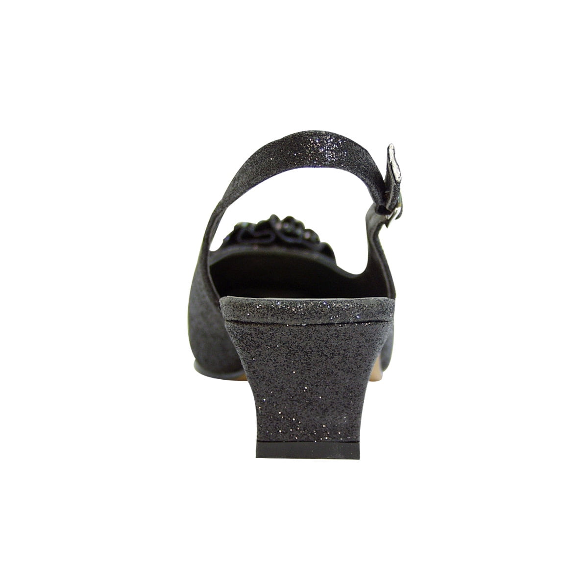 FLORAL Dara Women Extra Wide Width Flower Bow Glitter Slingback