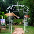 thumbnail image 2 of SCENDOR 107' H x82' W White Garden Iron Arch Arbor Gazebo, Ideal for Climbing Plants Outdoor, Wedding Arches Ceremony, 32LB, 2 of 6