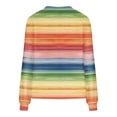 thumbnail image 4 of Gamivast Flannel Sweaters for Women Striped Oversized Open Front Zip up Fleece Sweaters Trendy Long Sleeve V Neck Winter Jackets Fall Warm Drop Shoulder Tops, 4 of 5