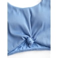 thumbnail image 5 of ZAFUL for Women' Vacation Knot Ribbed Tankini Swimsuit Light Sky Blue L, 5 of 6