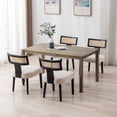 thumbnail image 3 of Juego de 6 Sillas de Comedor RIVOVA de Ratán con Tapizado en Lino Beige, 3 of 7