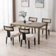 thumbnail image 3 of Juego de 6 Sillas de Comedor RIVOVA de Ratán con Tapizado en Lino Beige, 3 of 7