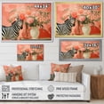 thumbnail image 4 of Designart "Floral Zebra in Pink and Green I" Animals Framed Wall Art Decor - Modern Farmhouse Green Zebra Bedroom Framed Canvas Wall Art, 4 of 6