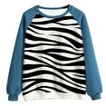 thumbnail image 3 of Yuyuzo Chandails en Molleton à Manches Longues Col Rond Simples pour Femmes 2025 Décontracté Tendance Imprimé Chandail Fin Tunique Raglan Hauts Chemises Bleu A3, 3 of 3