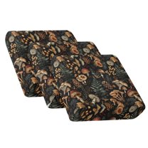 Xoenoiee Mushroom Ferns Leaves Print 3 Piece Individual Couch Cushion Slipcovers Stretch Reversible Cushion Protector Slipcovers Sofa Cushion Protector Covers