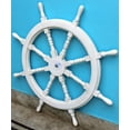 thumbnail image 5 of Wooden Ship Wheel (Full White Painted) - (42 Inches, White), 5 of 6