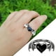 thumbnail image 4 of Anillo de murciélago punk, regalo vintage, joyería gótica única para el dedo, anillo de fiesta para cosplay Negro, 4 of 6