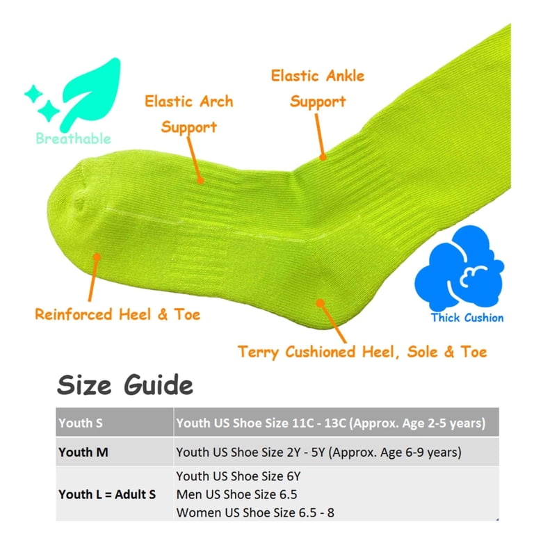 COUVER Youth Knee-High Sports Athletic Socks photo 5