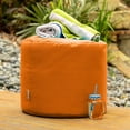 thumbnail image 2 of Jaxx Spring Indoor / Outdoor Bean Bag Pouf Ottoman, Sunbrella Tangerine, 2 of 9