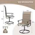 thumbnail image 5 of Poteban High Back Outdoor Dining Chairs Set of 2, All Weather Swivel Patio Chairs, Breathable Garden Outdoor Furniture for Backyard Deck, 5 of 9