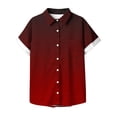 thumbnail image 3 of Aofany Plus Size Button Down Shirts for Women Gradient Summer Casual Short Sleeve Turndown Collar Blouse Tops, 3 of 4