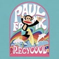 thumbnail image 2 of Women's Paul Frank Recycool Julius the Monkey Racerback Tank Top Tahiti Blue X Large, 2 of 4