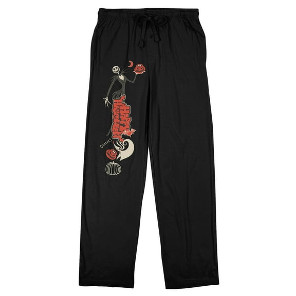 Nightmare Before Christmas Jack Skellington Bag Adult Black Sleep Pajama Pants-XXL