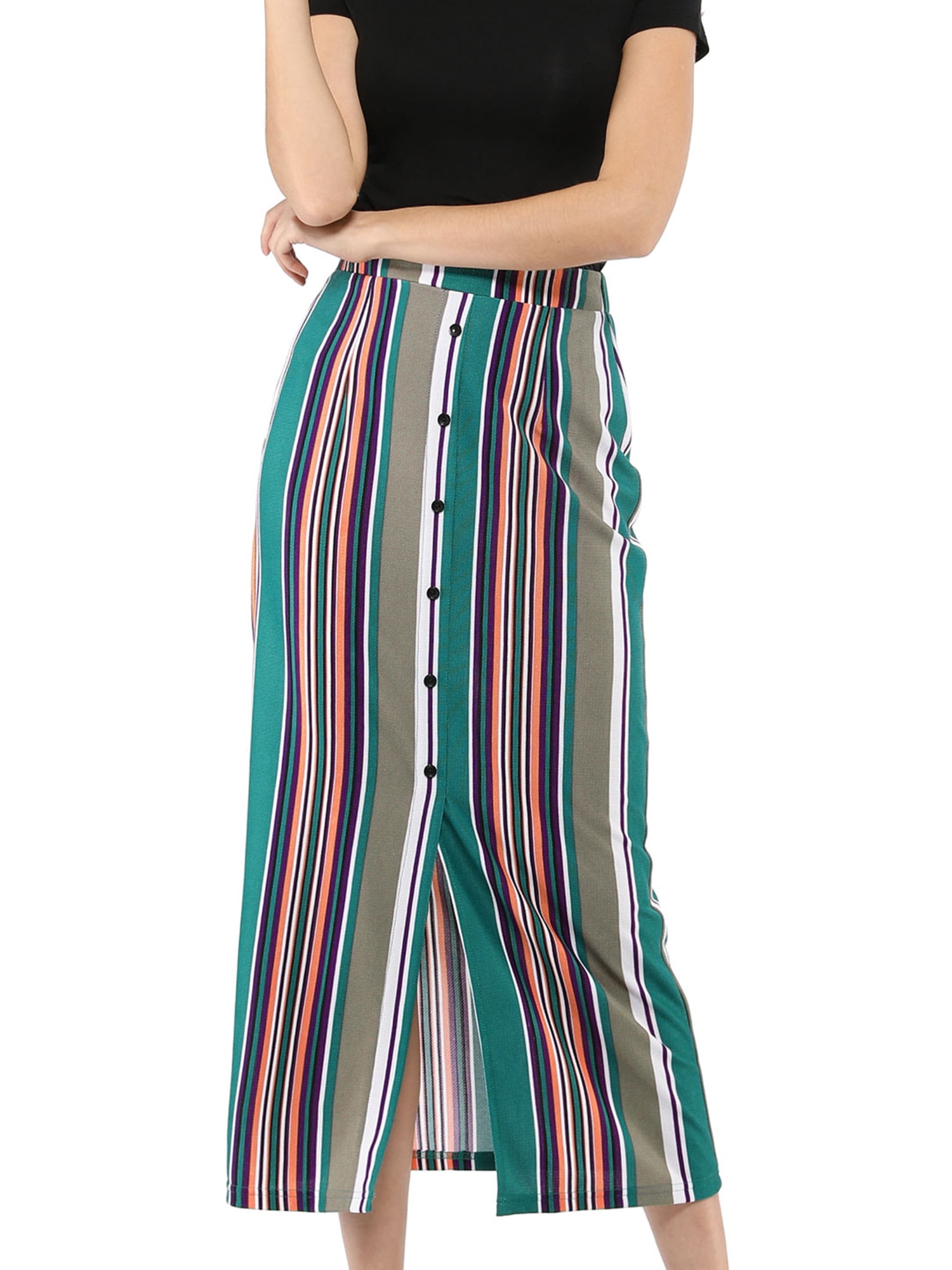 button down maxi skirt