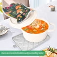 thumbnail image 3 of Yayeee Pot Holders Kitchen Heat Resistant with Pocket 7"x9.8" Cotton Oven Cooking Hot Pads, Orange Mushroom, 3 of 7
