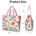 thumbnail image 3 of Tote Bag for Women - Floral Pattern Shoulder Bag - Large Utility Work Duffle Bag with Zipper Handbag for Travel, Work, Sprots, 3 of 5