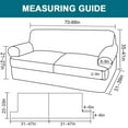 thumbnail image 2 of 3 Piece T Cushion Sofa Slipcovers Stretch Couch Cover Furniture Covers with 2 Individual T Cushion Covers, Machine Washable (2 Cushion Sofa, Macchiato), 2 of 14