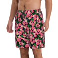 thumbnail image 2 of Balery Trendy Floral Traje de Baño Estilo Hawaiano para Hombre, Shorts de Secado Rápido con Bolsillos-Medium, 2 of 6