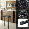 thumbnail image 2 of Spaco Set of 6 Stackable Multifunctional Daisy Design Backless Round Metal Stool Set-Black, Bar Height Stools, Counter Height Bar Stools for Kitchen, Dining Room, 2 of 10