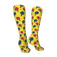 thumbnail image 3 of Kdxio Colorful Ping Pong Funny Silky Novelty Funky Long Knee High Socks Soft 3D Print Cosplay Crazy Stockings for Men Women, 3 of 8