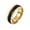 Gold Black, variant on 8mm Rotating Chain Ring for Men Women Stainless Steel Multicolor Statement Ring Band Finger Jewelry Silver Size 7