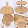 thumbnail image 7 of Wooden 2-Tier Cupcake Stand with Detachable Trays for Birthday Parties Weddings and Events Dessert Display Rack, 7 of 7