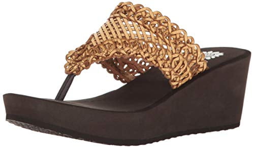 yellow box womens wedge shoes