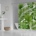 thumbnail image 3 of Coolnut Bath Shower Curtain Liners Summer Exotic Leaves 66x72in Polyester Waterproof with 12 Curtain Hooks, 3 of 6