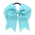 thumbnail image 3 of Ribbon Satin Fishtail Bow Hair Ties And Headbands For Girls Elegant Hair Accessories For Everyday Wear, Sky Blue, 3 of 4